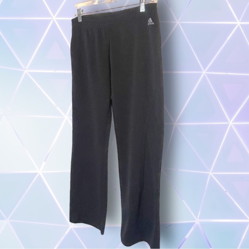 Adidas Solid Black Track Pants Size Medium Vintag… - image 2